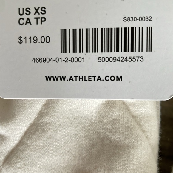 NWT ATHLETA Retroplush Quilted Sweatshirt - Picture 3 of 3